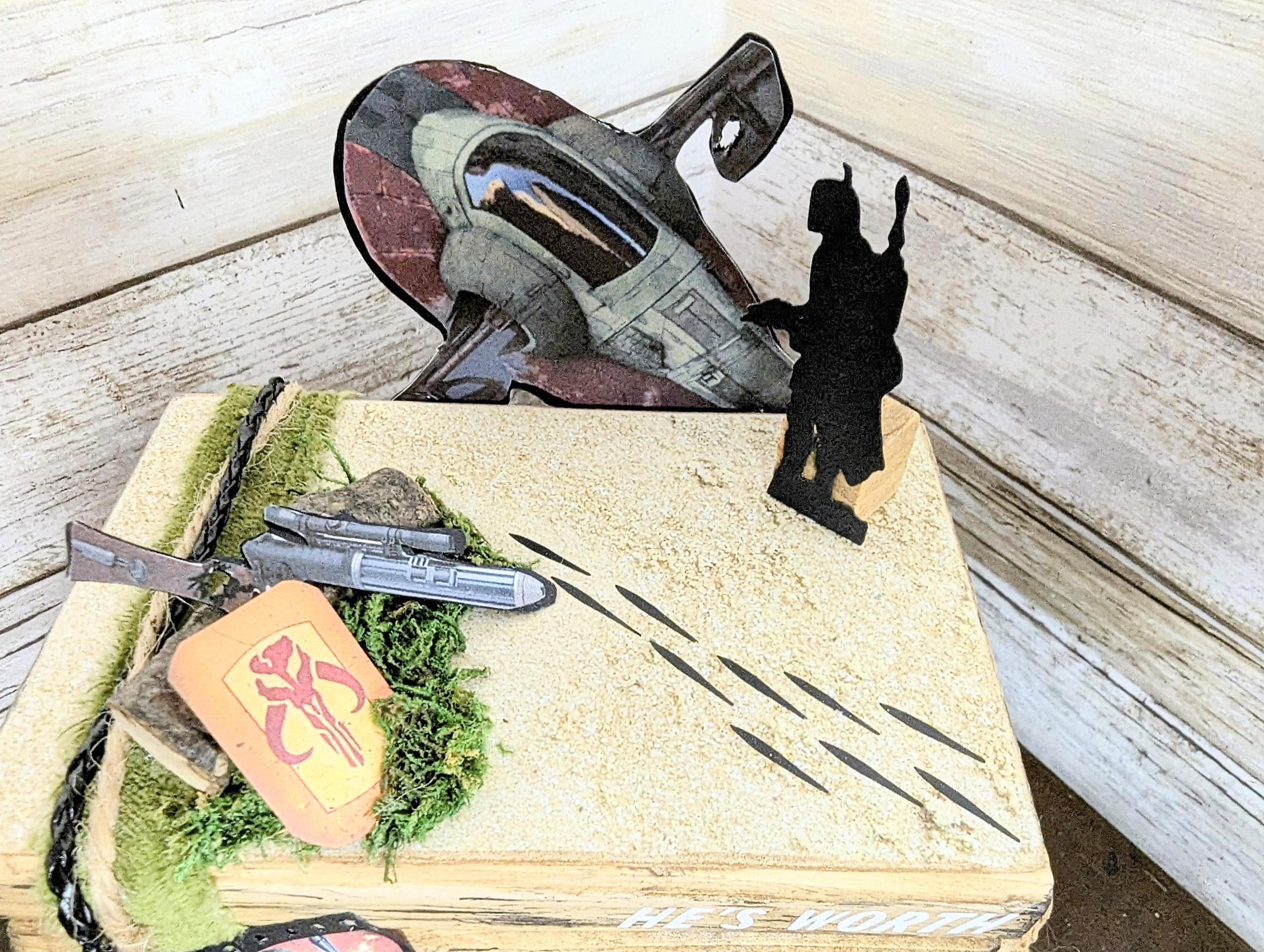 Boba Fett decor, Disney wedding decor, Disney wedding centerpiece, Boba fett Disney Party gift decor, Disney decor centerpiece, Boba Fett