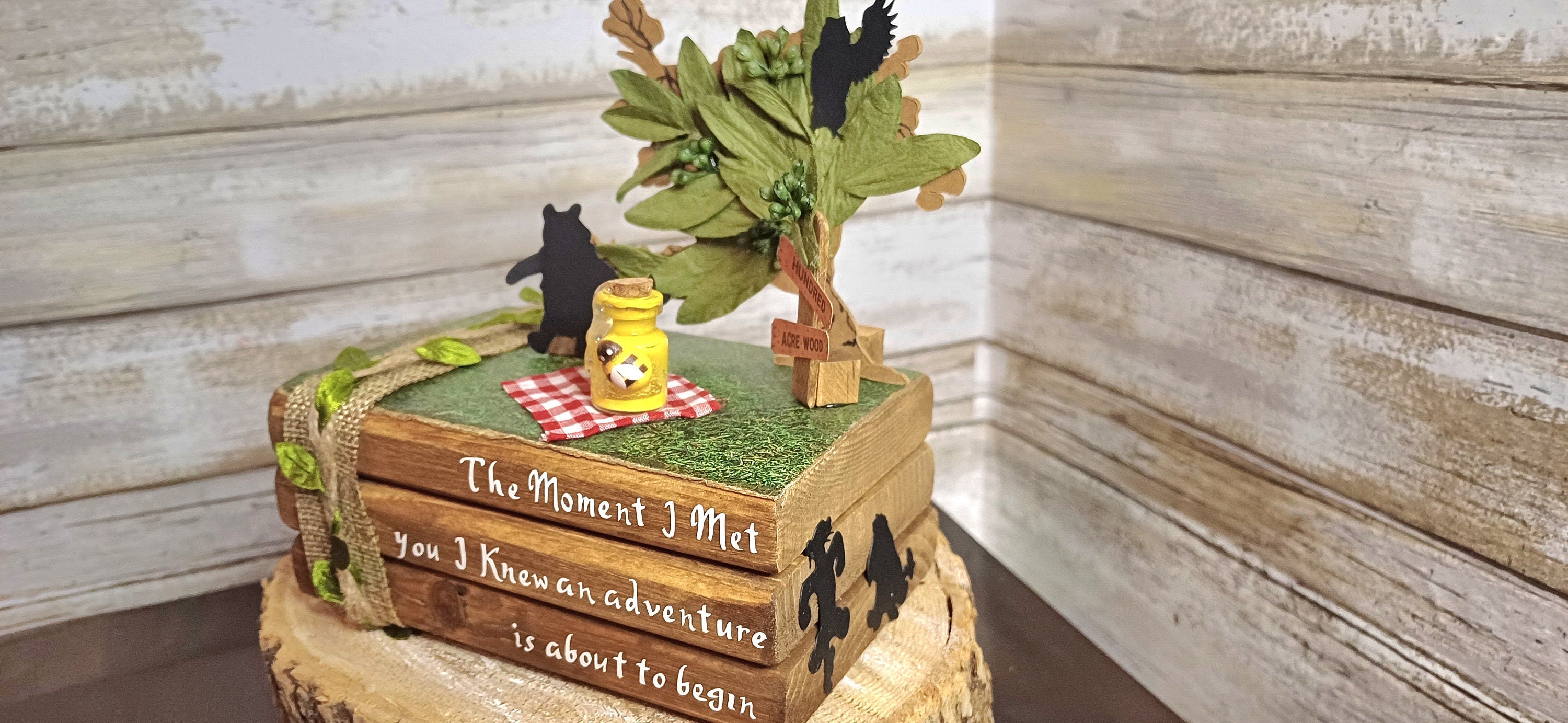 Winnie the Pooh Stacked Books Centerpiece | Disney Table Decor