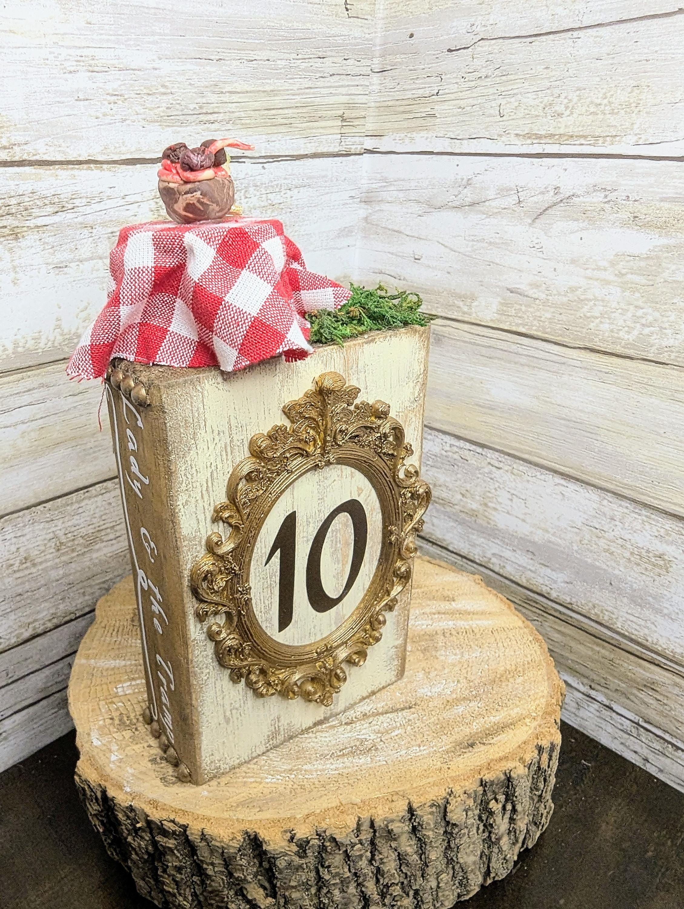 Disney Lady and the Tramp table number decor, Disney wedding table numbers, Disney wedding decor, Disney wedding, Disney table number