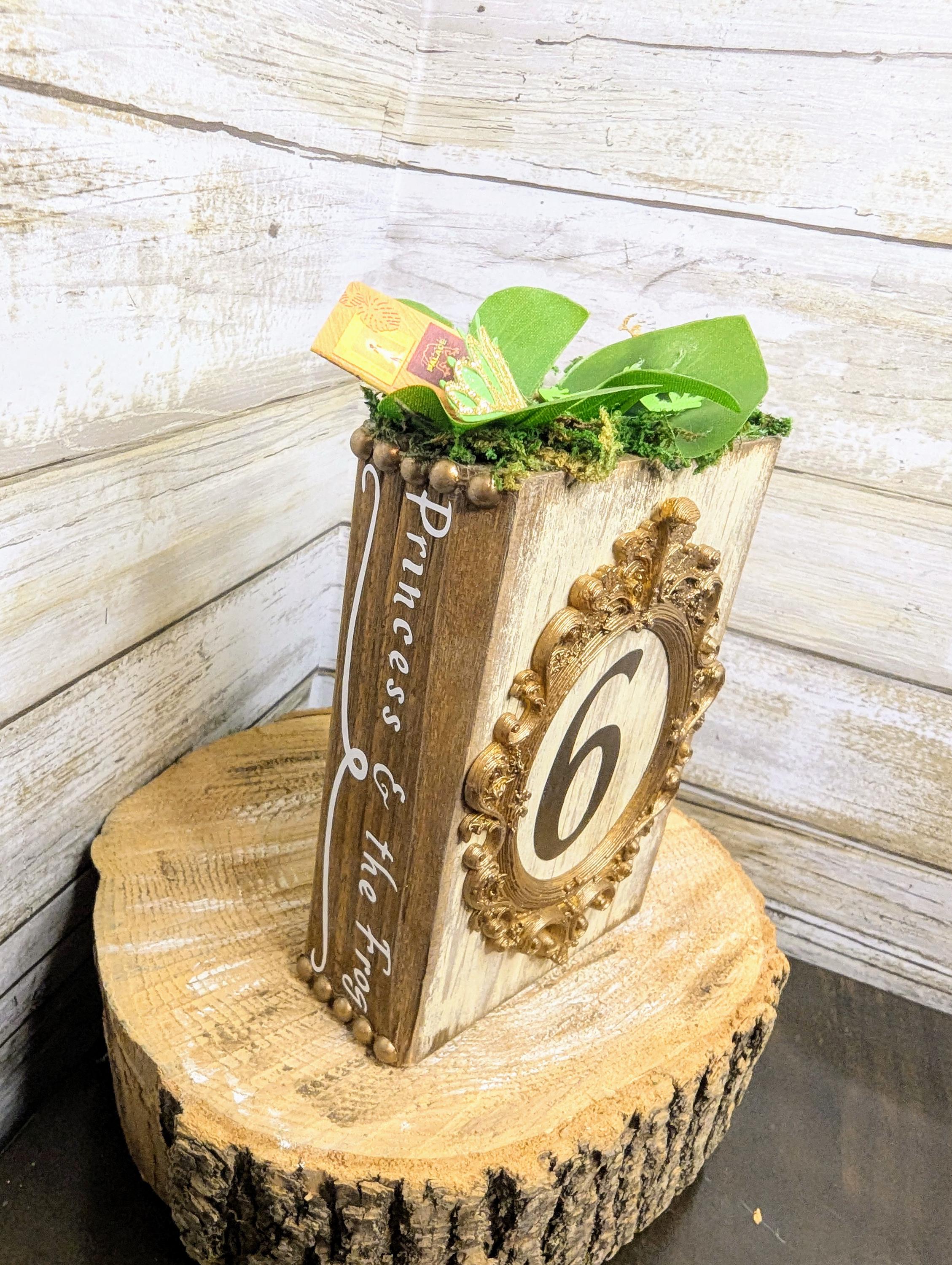 Disney Tiana table number decor, Disney wedding table numbers, Disney wedding decor, Disney wedding, Disney princess table number