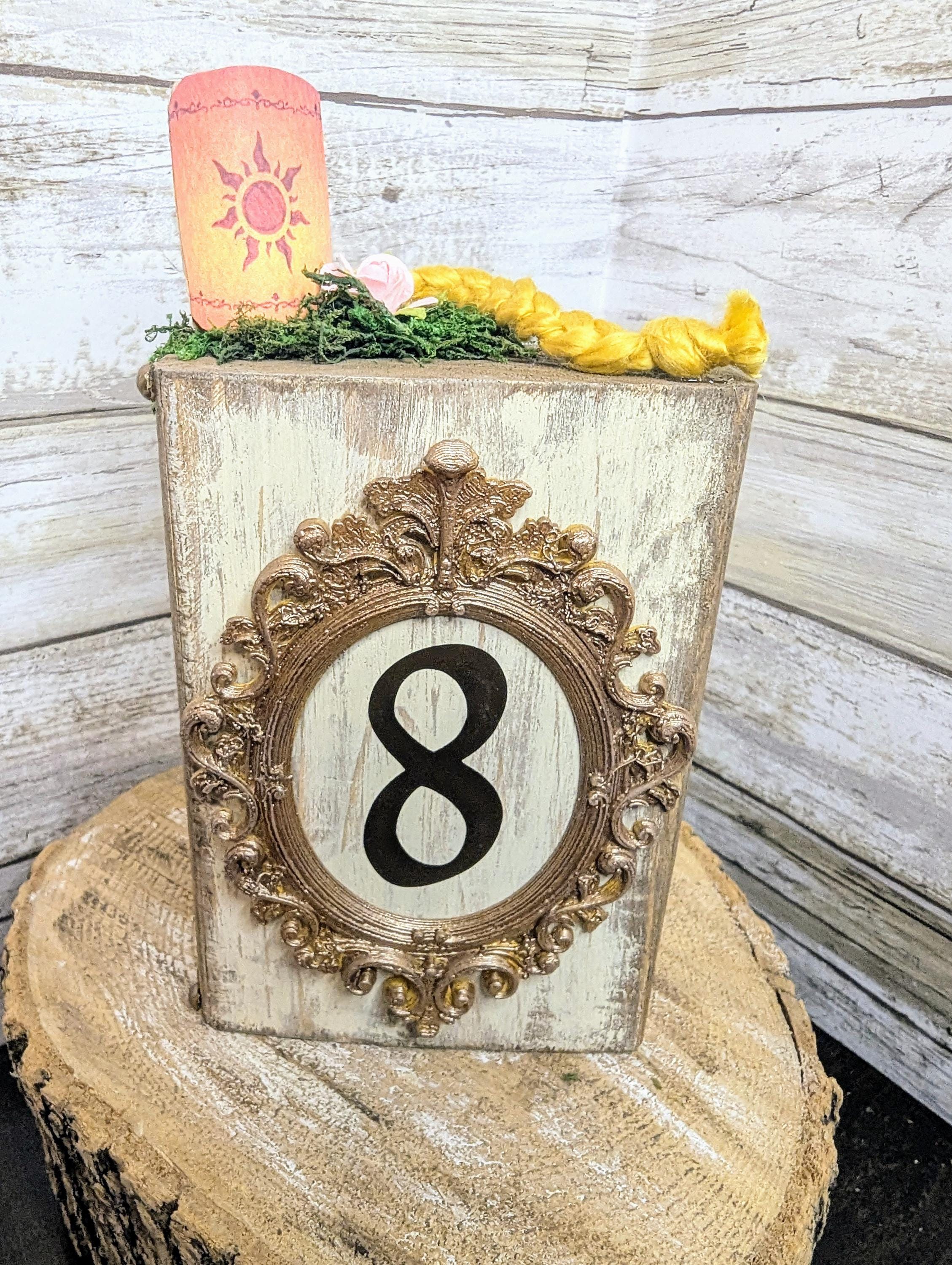 Disney Tangled table number decor, Disney wedding table numbers, Disney wedding decor, Disney wedding, Disney princess table number