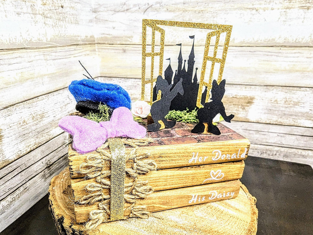Donald and Daisy Decor, Disney Wedding table decor, Disney wedding centerpiece, Donald and daisy gift, Donald and Daisy wedding decor