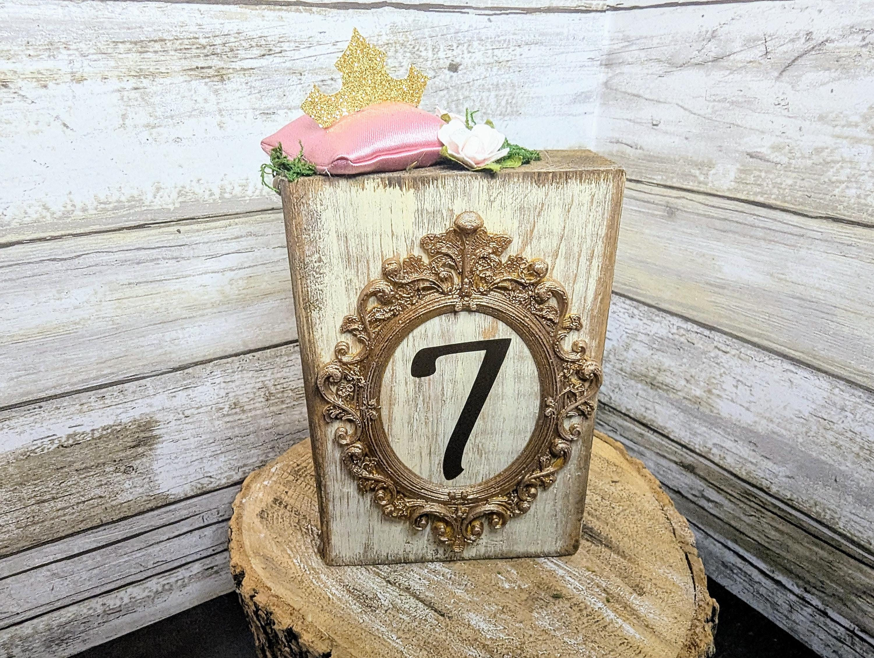 Disney Sleeping Beauty table number decor, Disney wedding table numbers, Disney wedding decor, Disney wedding, Disney princess table number