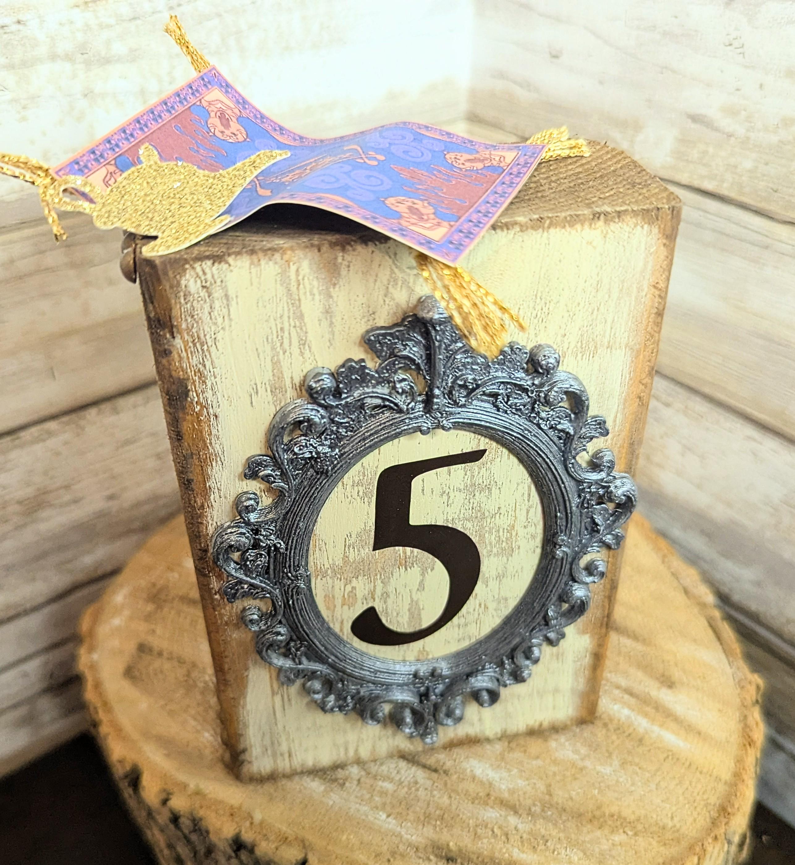 Disney Aladdin table number decor, Disney wedding table numbers, Disney wedding decor, Disney wedding, Disney princess table number