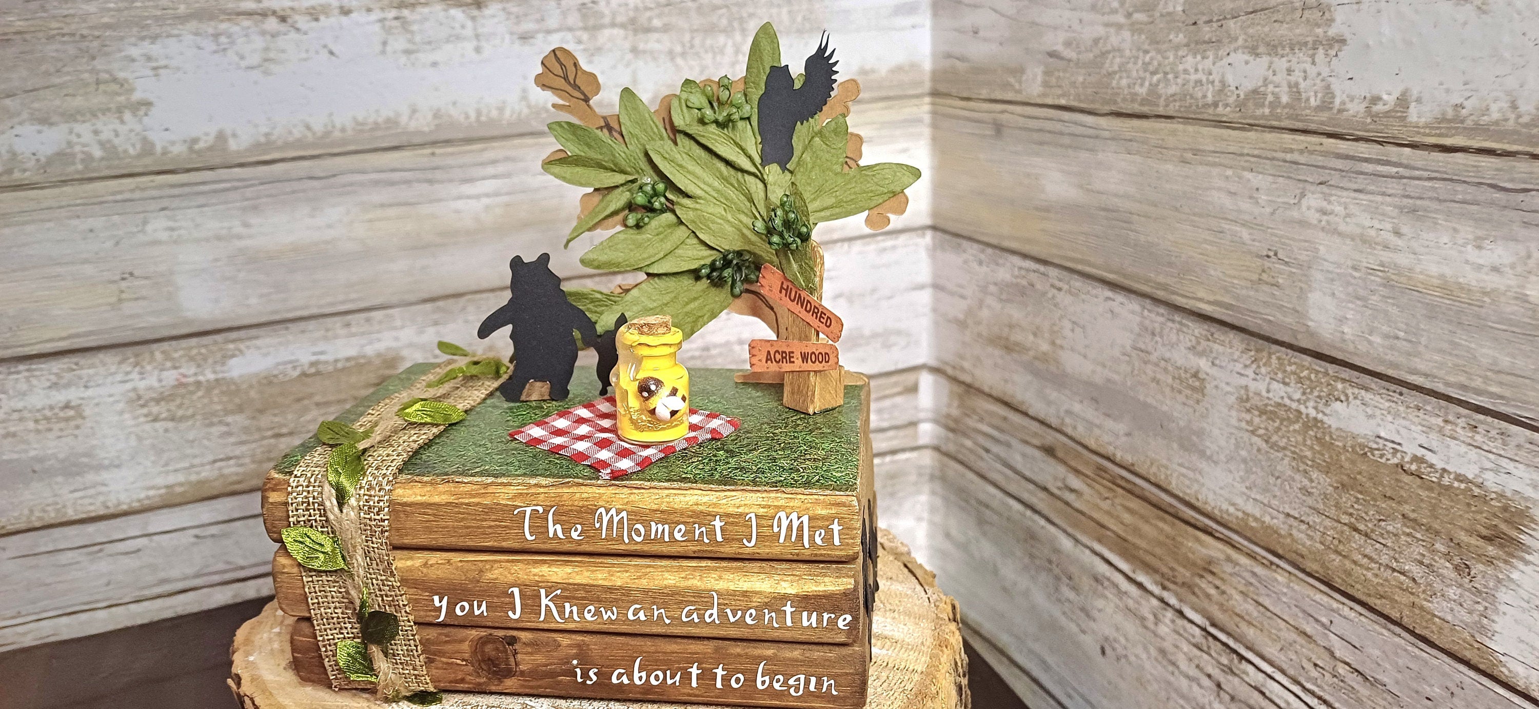 Winnie the Pooh Stacked Books Centerpiece | Disney Table Decor