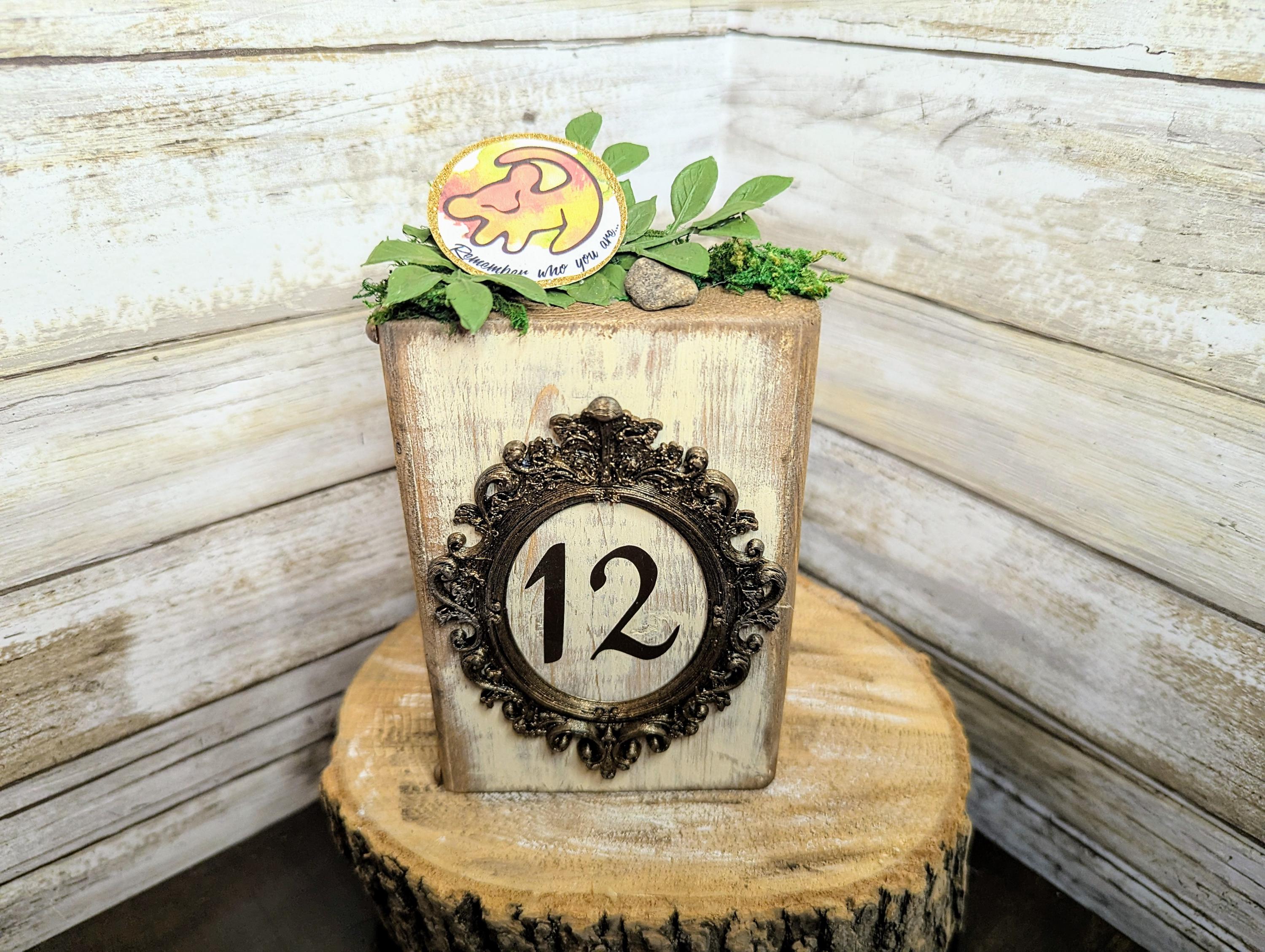 Disney Lion King table number decor, Disney wedding table numbers, Disney wedding decor, Disney wedding, Disney table number