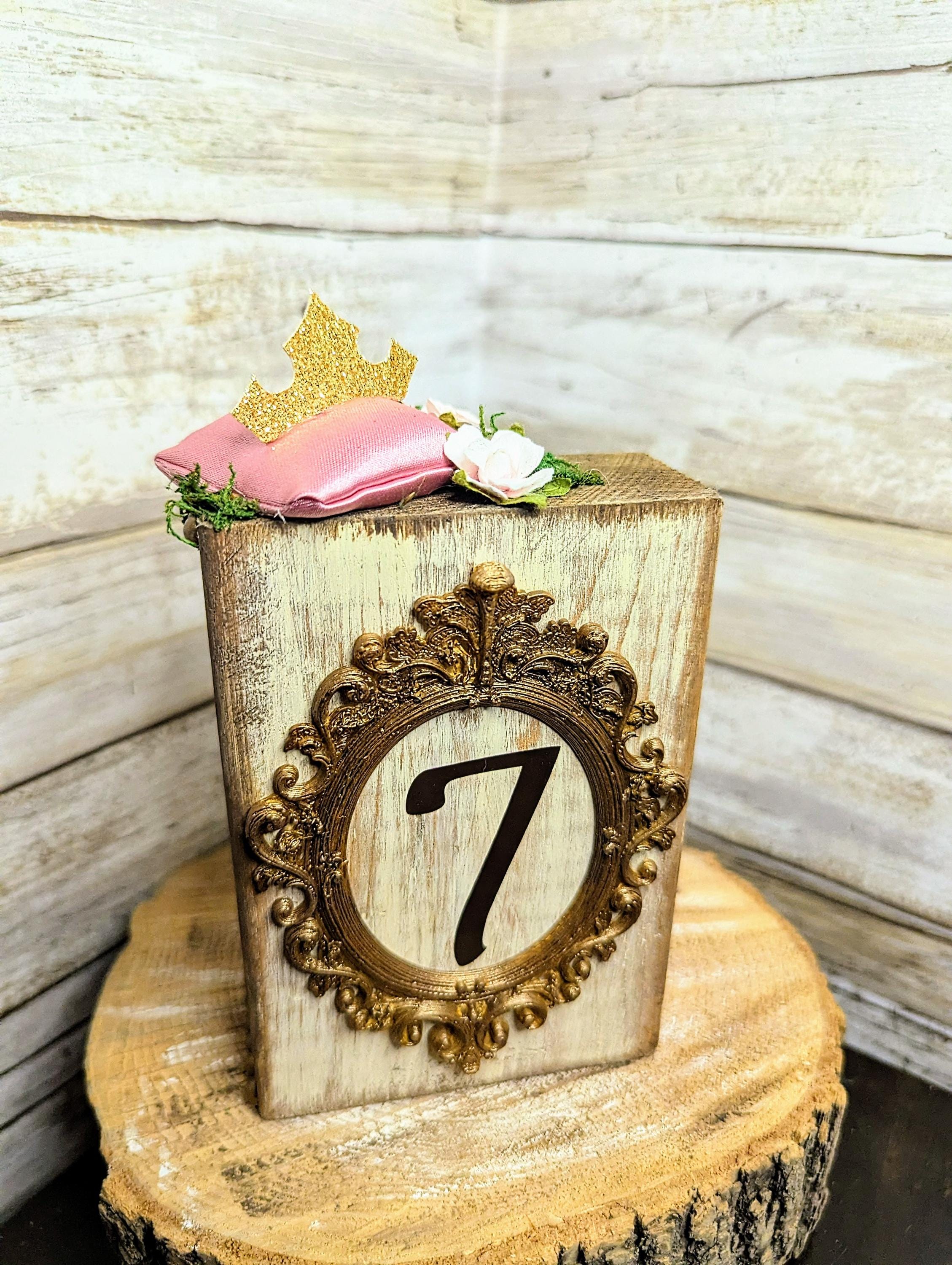 Disney Sleeping Beauty table number decor, Disney wedding table numbers, Disney wedding decor, Disney wedding, Disney princess table number