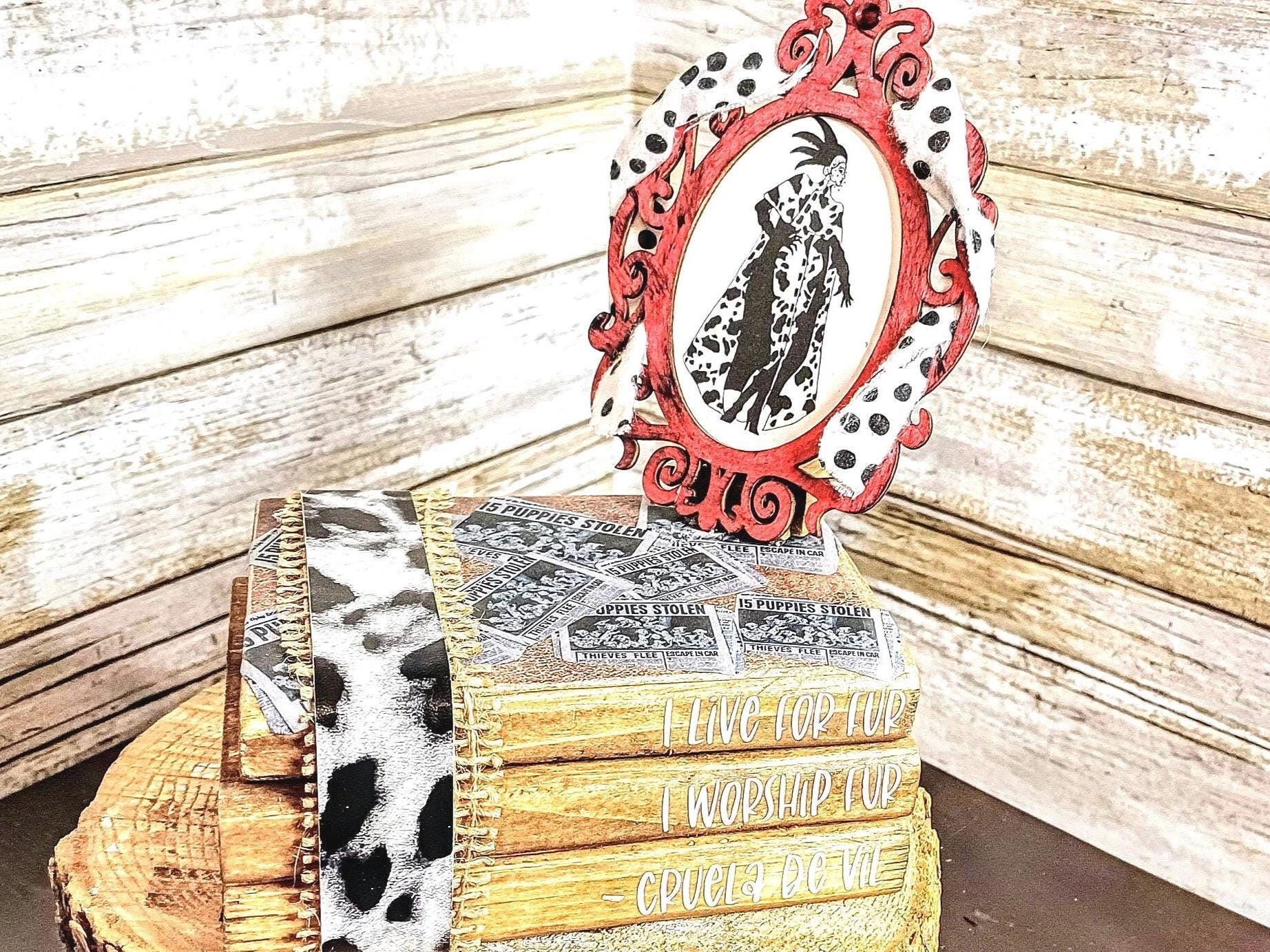 Cruella Decor centerpiece, Disney Villian gift, Disney wedding party decor, Disney wedding, Disney villain decor, Disney Villains party