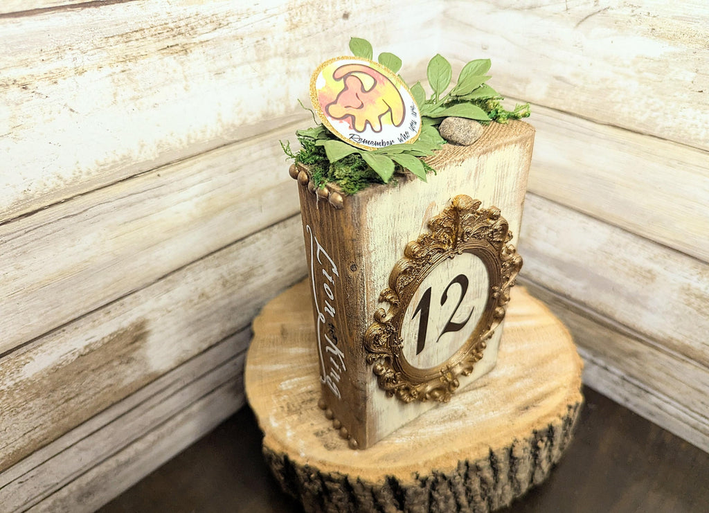 Disney Lion King table number decor, Disney wedding table numbers, Disney wedding decor, Disney wedding, Disney table number
