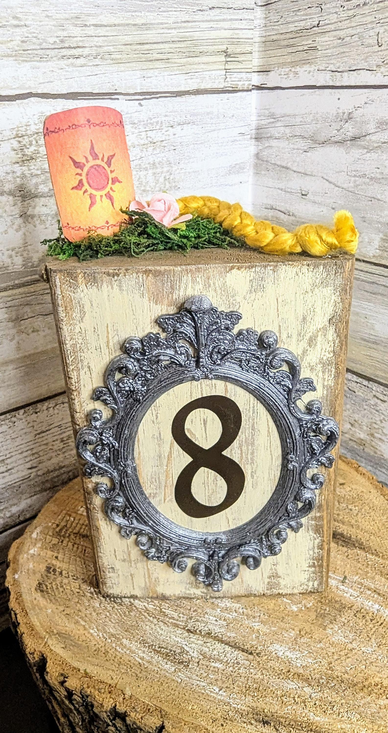 Disney Tangled table number decor, Disney wedding table numbers, Disney wedding decor, Disney wedding, Disney princess table number