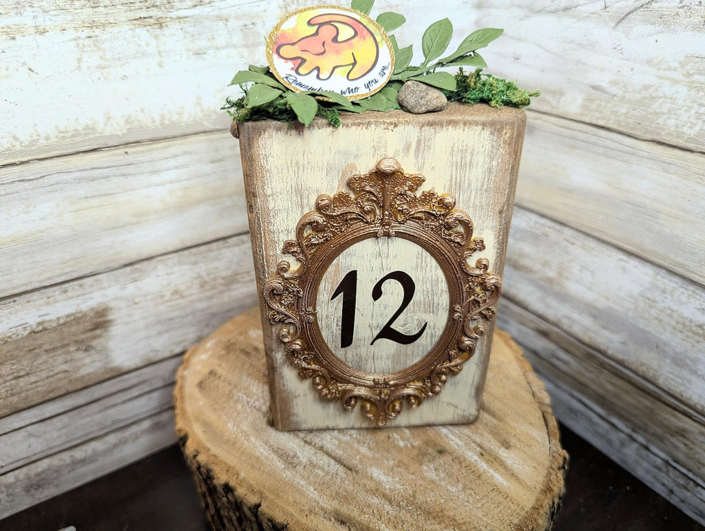 Disney Lion King table number decor, Disney wedding table numbers, Disney wedding decor, Disney wedding, Disney table number