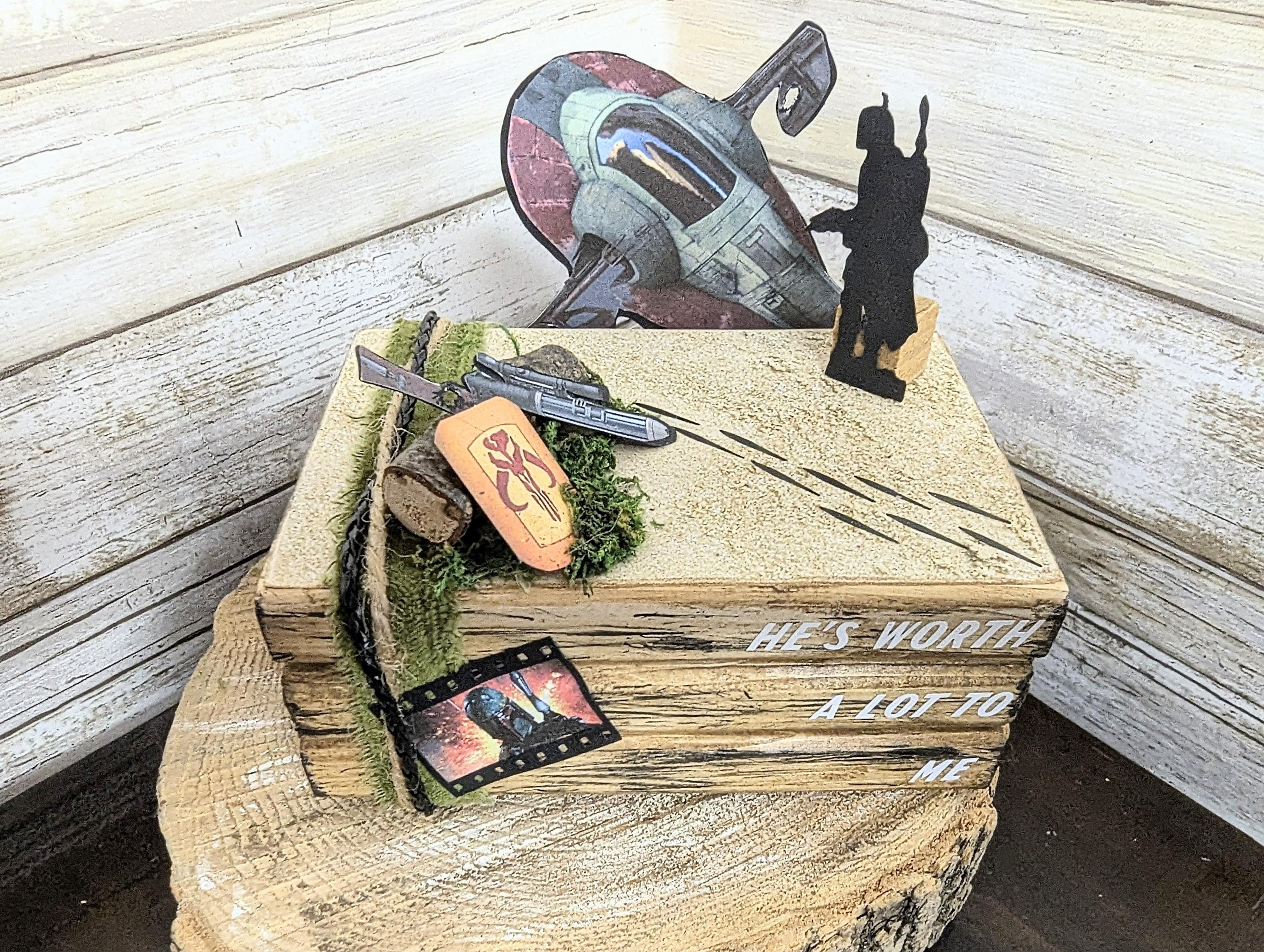 Boba Fett decor, Disney wedding decor, Disney wedding centerpiece, Boba fett Disney Party gift decor, Disney decor centerpiece, Boba Fett
