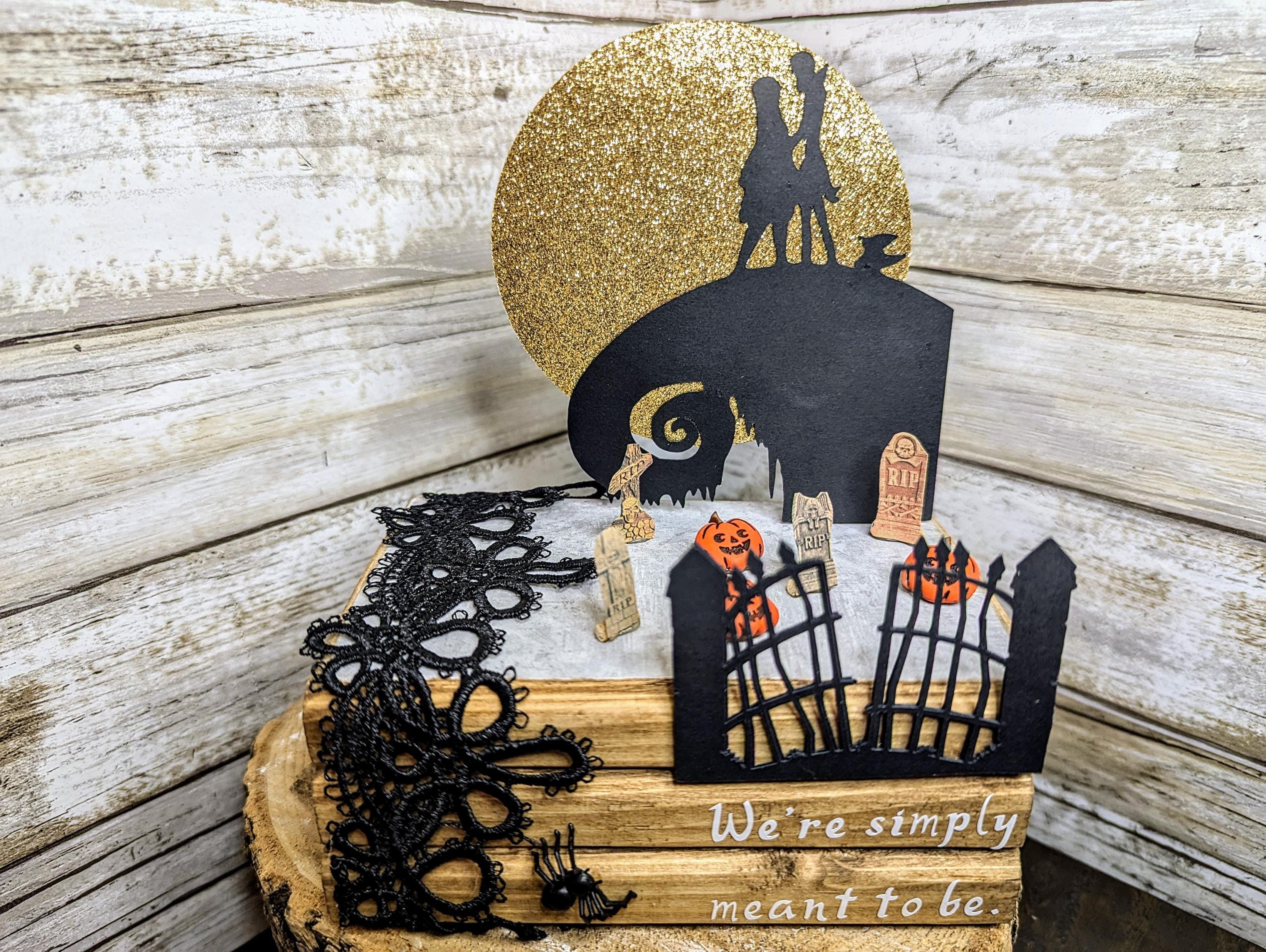 Nightmare before Christmas decor Disney wedding decor Disney wedding centerpiece Nightmare before Christmas party decor Jack and Sally gift
