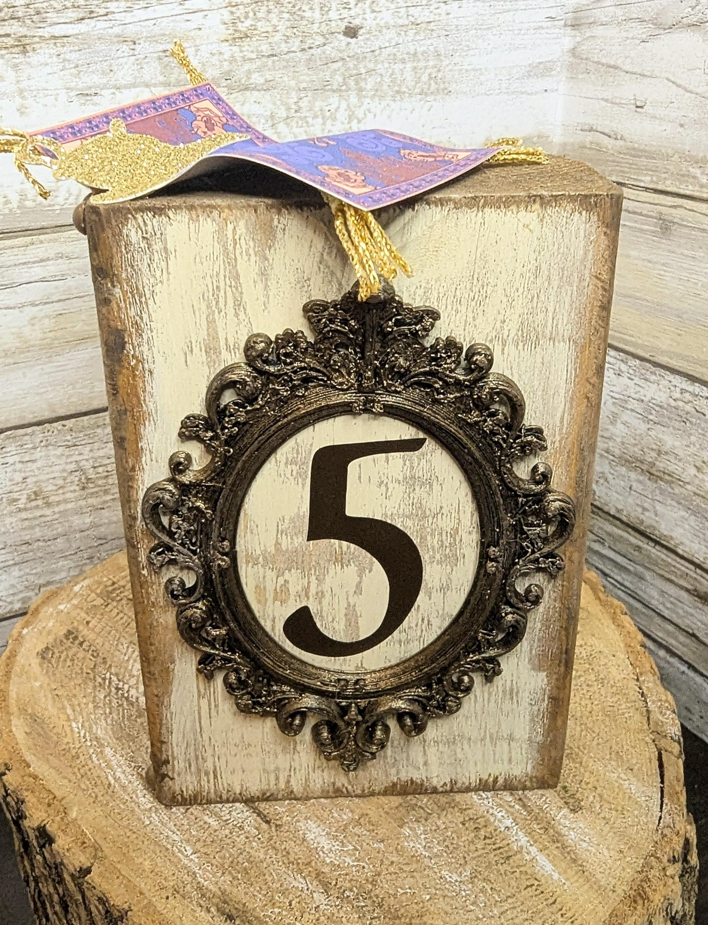 Disney Aladdin table number decor, Disney wedding table numbers, Disney wedding decor, Disney wedding, Disney princess table number