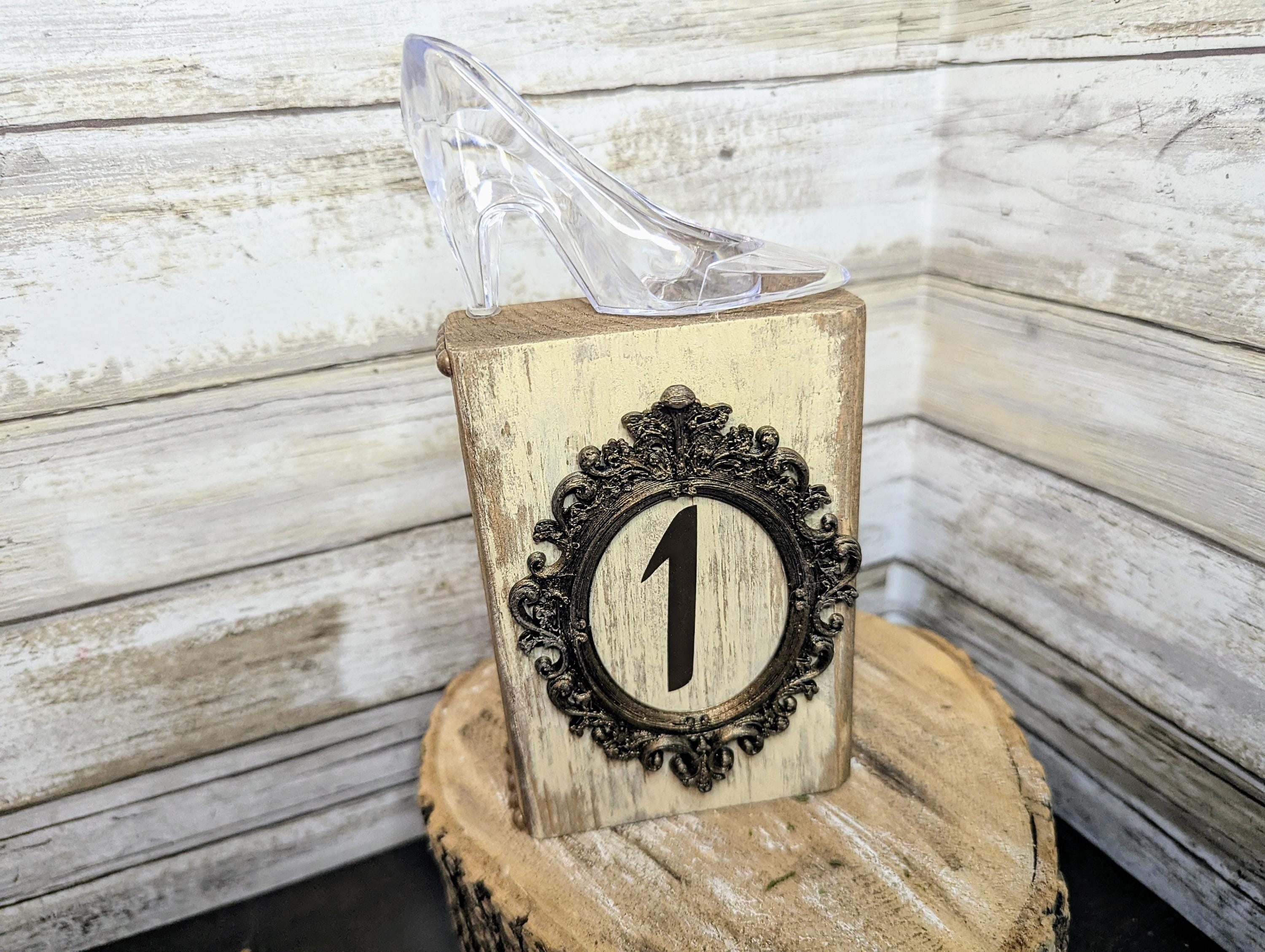 Disney Cinderella table numbers decor, Disney wedding party table number decor,Disney wedding