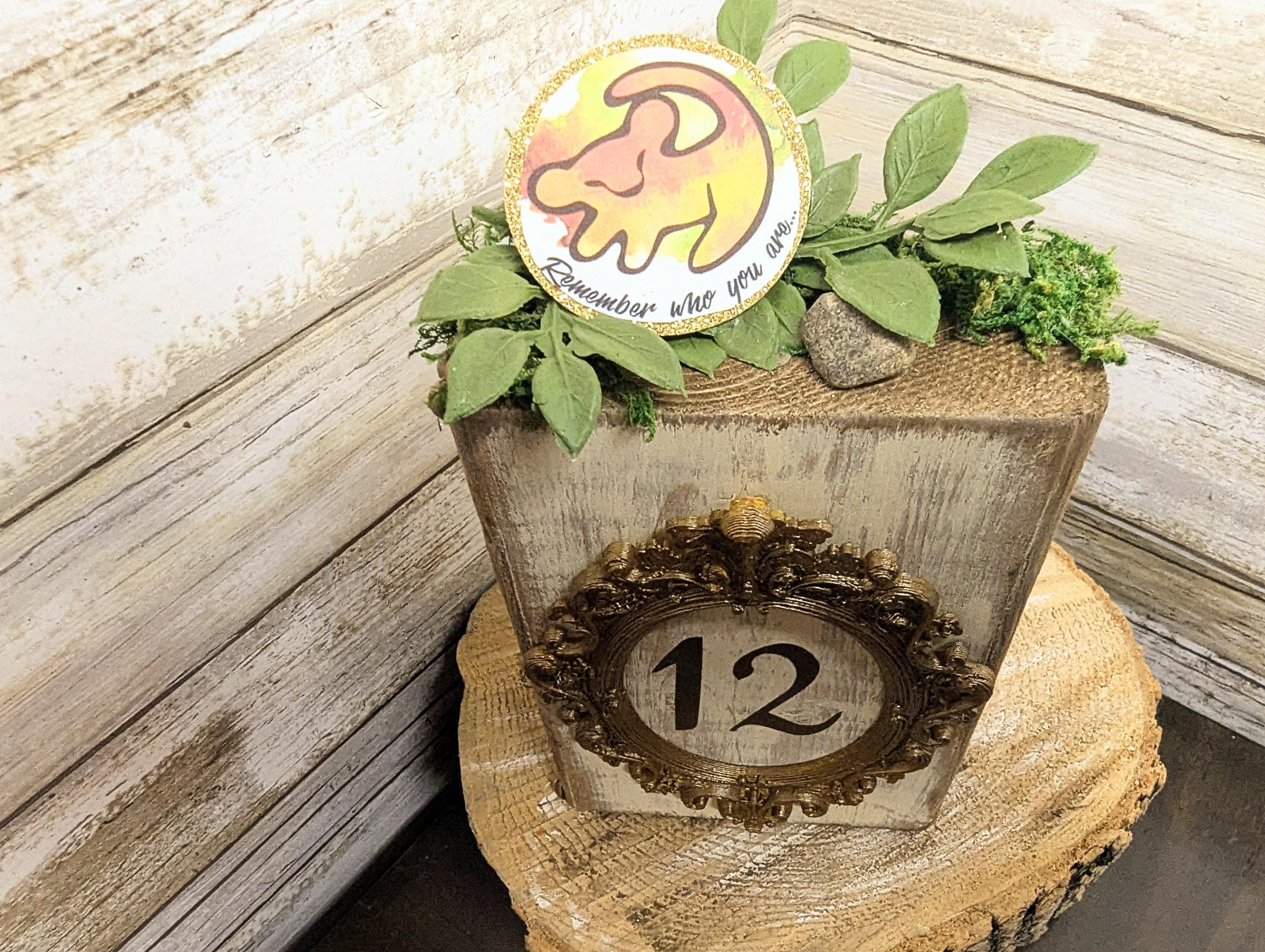 Disney Lion King table number decor, Disney wedding table numbers, Disney wedding decor, Disney wedding, Disney table number