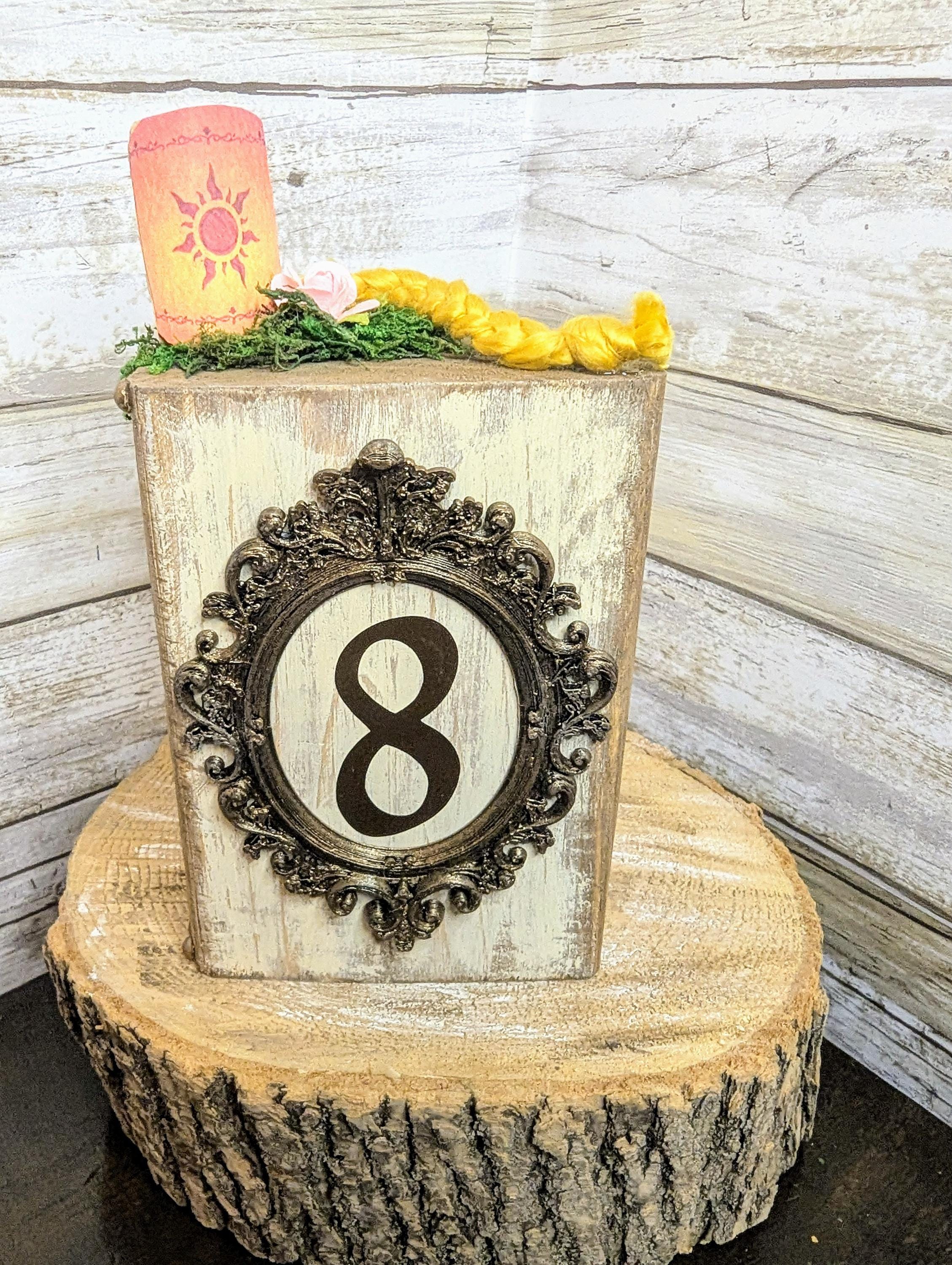 Disney Tangled table number decor, Disney wedding table numbers, Disney wedding decor, Disney wedding, Disney princess table number