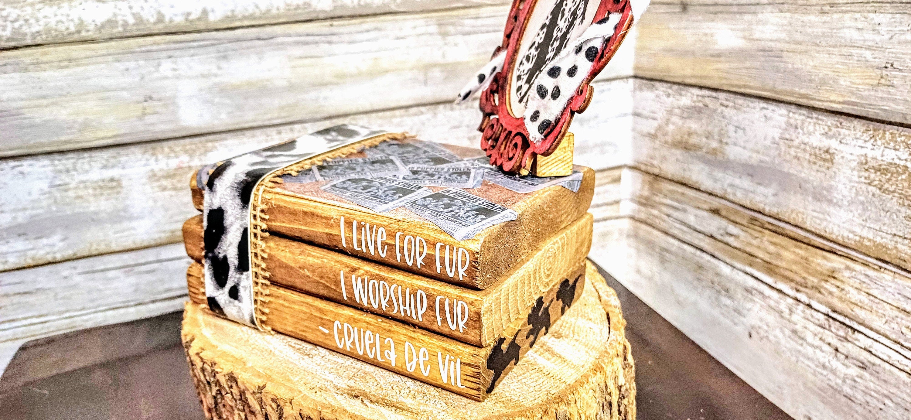 Cruella Decor centerpiece, Disney Villian gift, Disney wedding party decor, Disney wedding, Disney villain decor, Disney Villains party